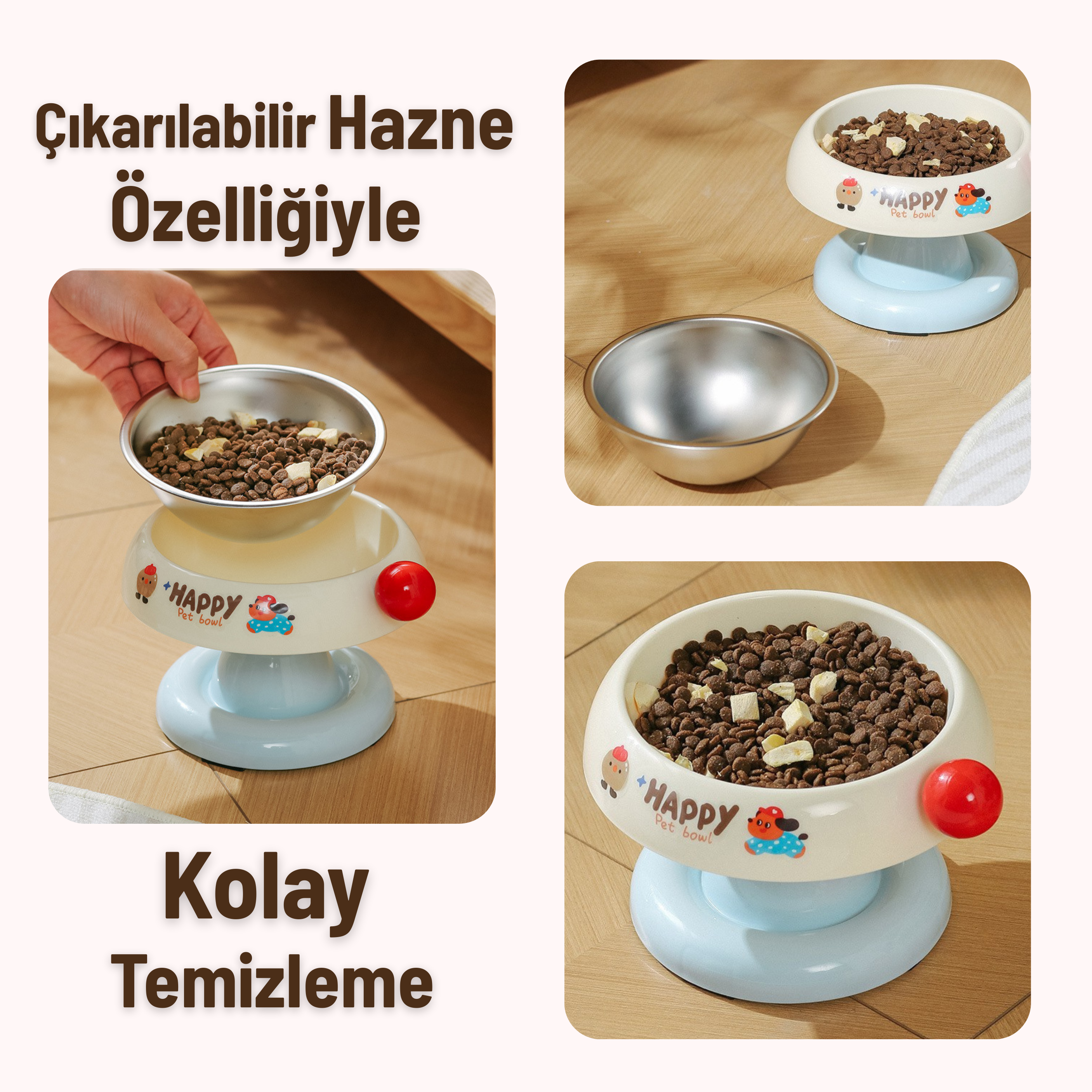 Paslanmaz Çelik Mama Kabı