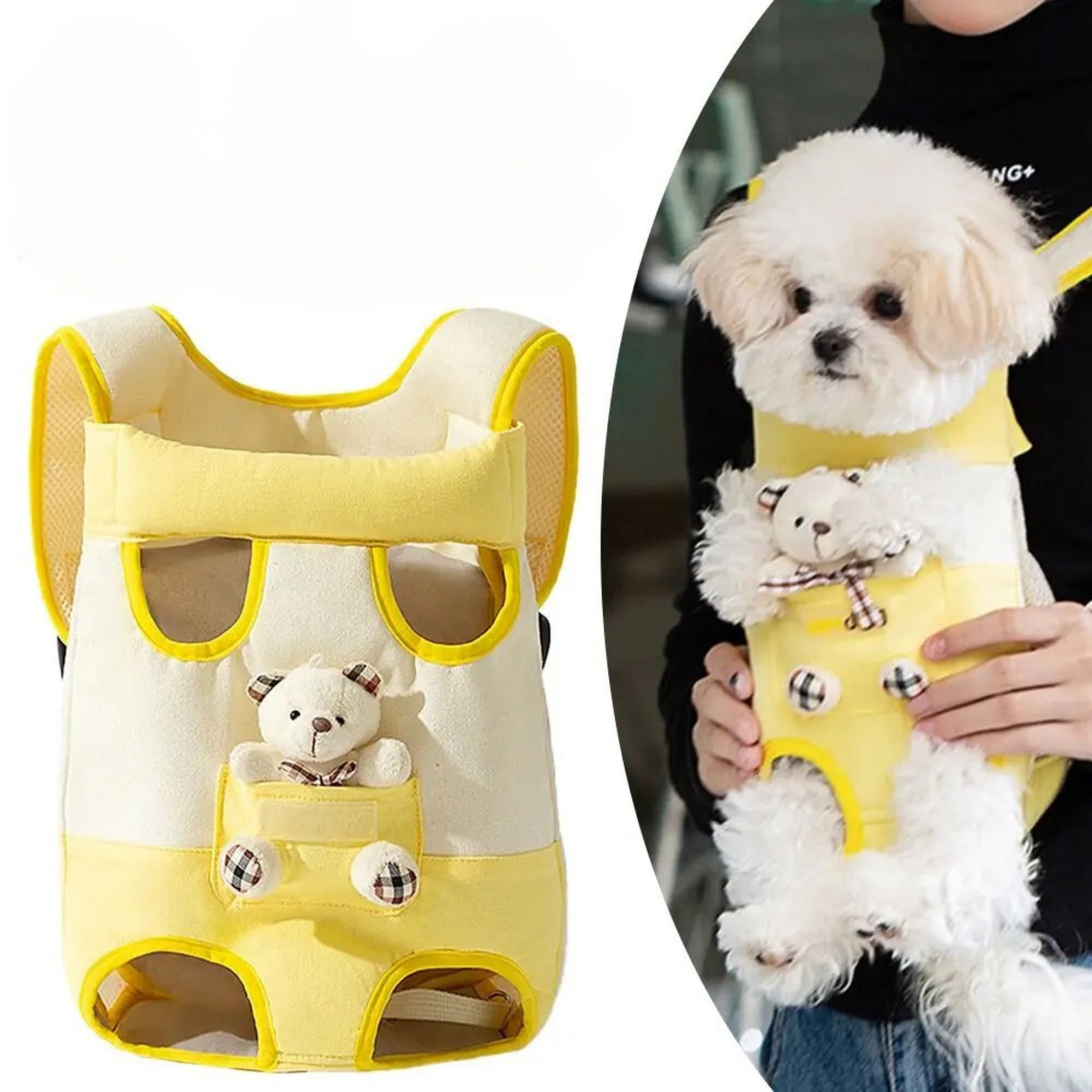 Ayıcıklı Evcil Hayvan Taşıma Çantası