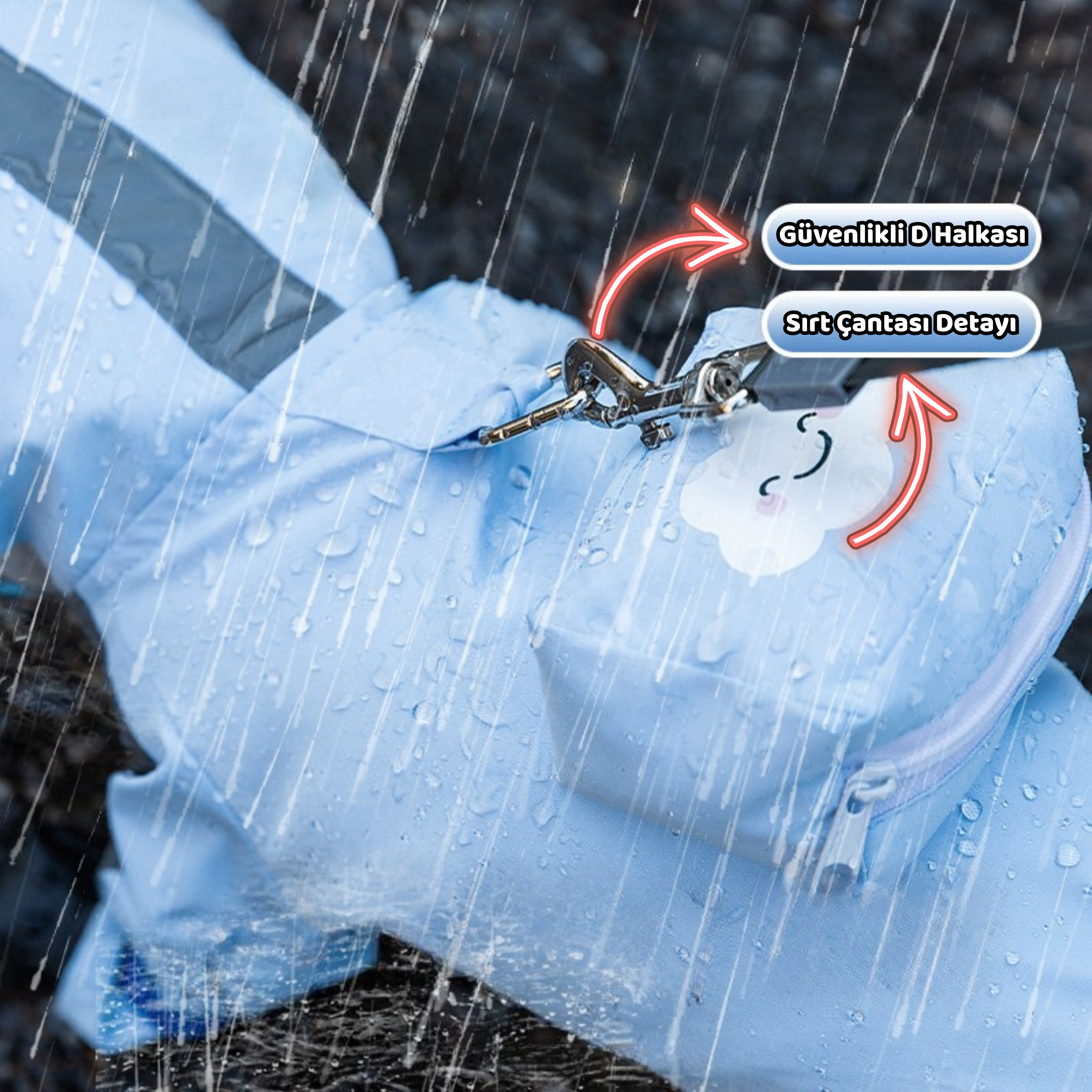 Köpek Gezdirme Yağmurluğu