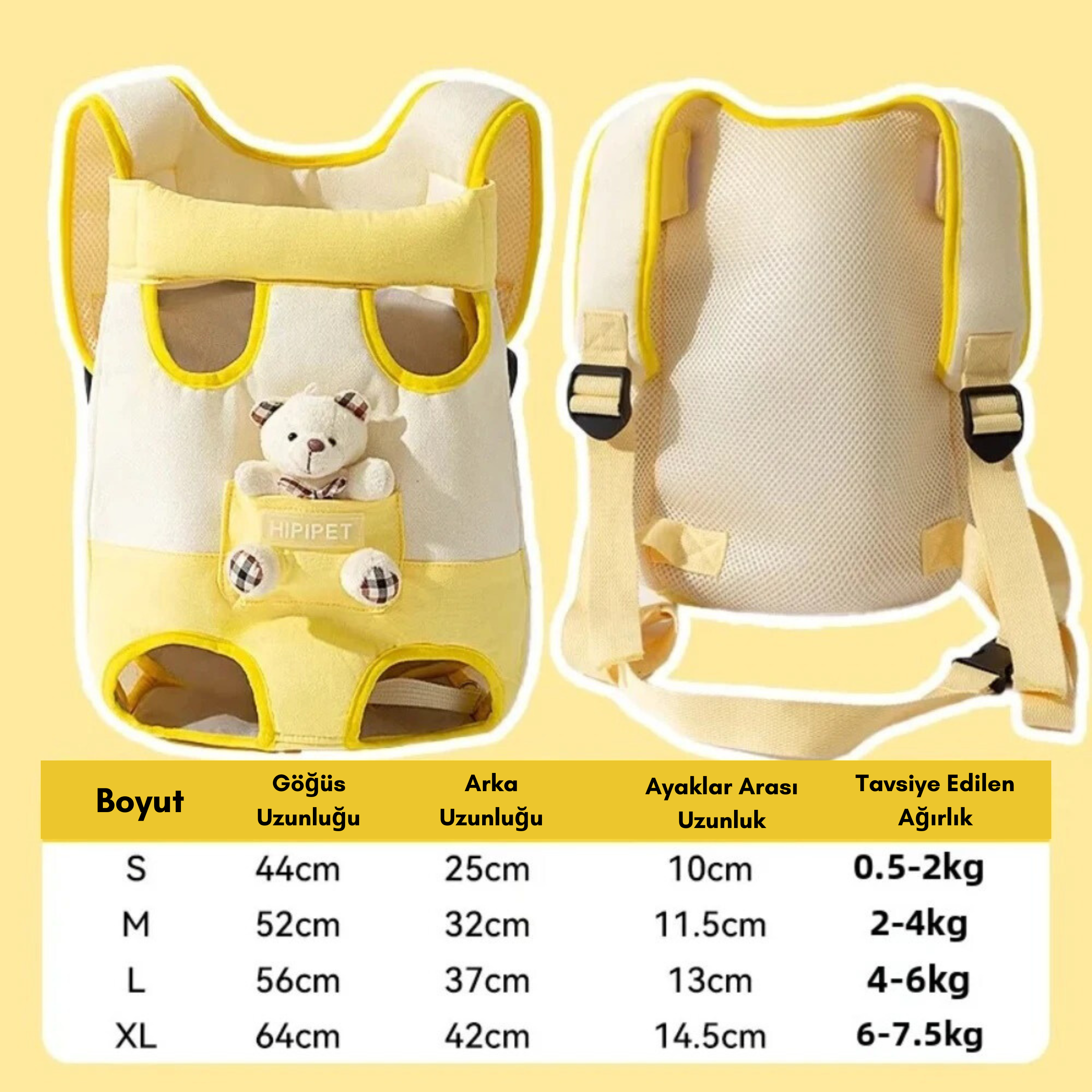 Ayıcıklı Evcil Hayvan Taşıma Çantası